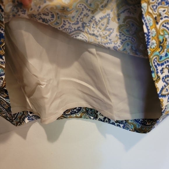 J. Crew Paisley print Multi Color Silk Blend Dress with Pockets Size 4 - Picture 5 of 15